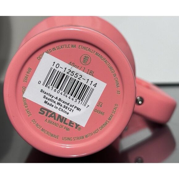 Stanley X e.l.f. Quencher H2.0 FlowState Tumbler 40oz, CORAL FIXATION - Picture 4 of 4